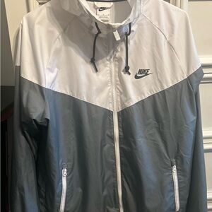 Nike Two-Tone White and Gray Jacket